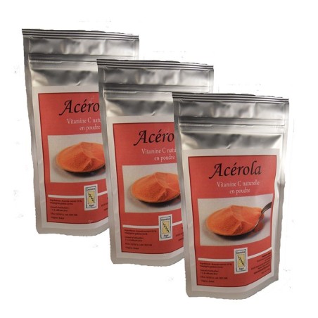 Acérola bio poudre pack 3 x 100 g