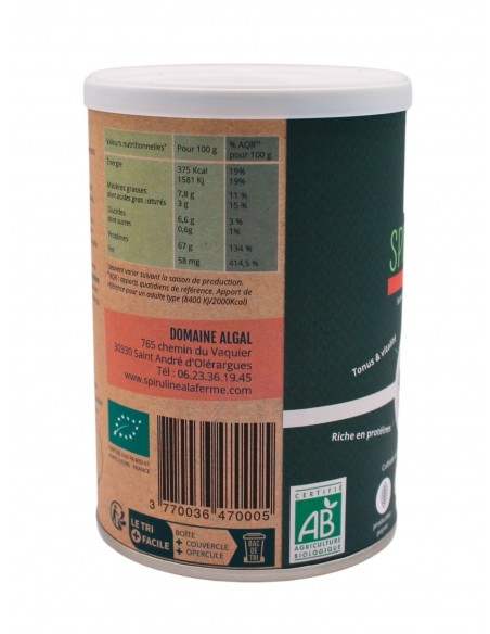 spiruline en brindilles bio