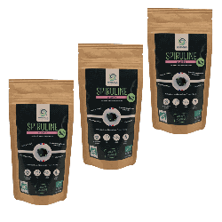 Lot de 3 sachets de spiruline en poudre bio