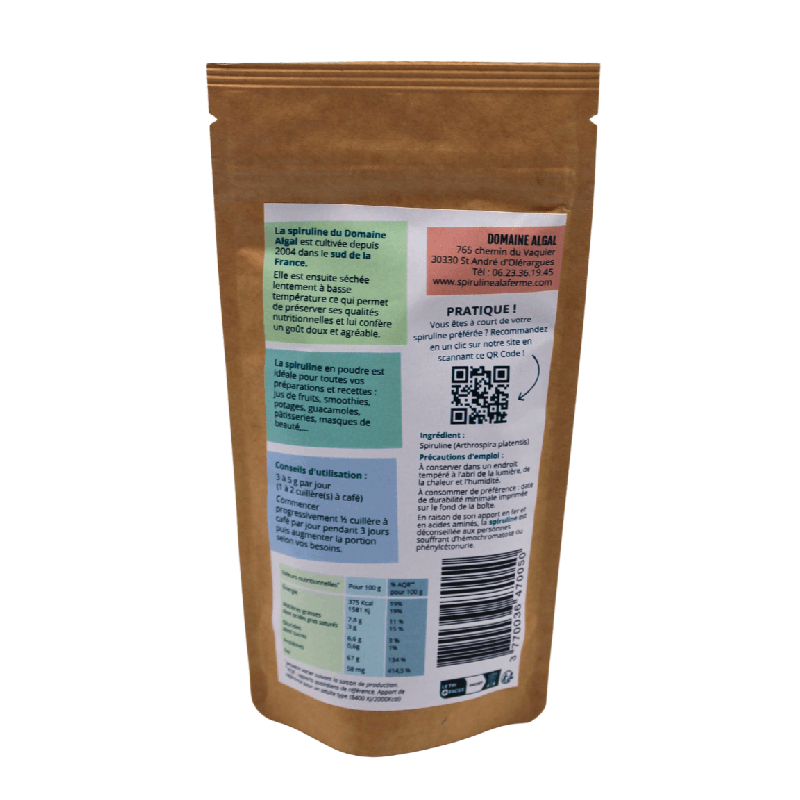 spiruline bio en poudre posologie