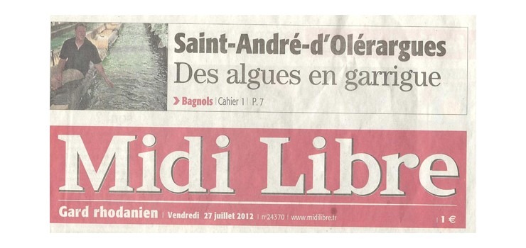 La spiruline du Domaine Algal Midi Libvre 27 juillet 2012
