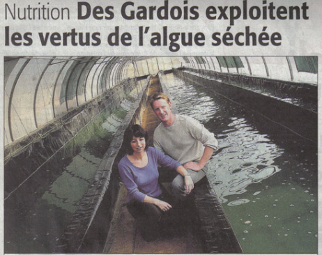 Premier article Midi Libre sur la spiruline du Domaine Algal