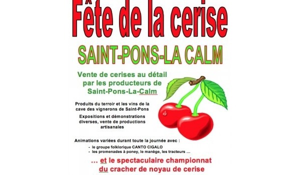 Spiruline et Fête de la Cerise à Saint Pons la Calm le 17 mai